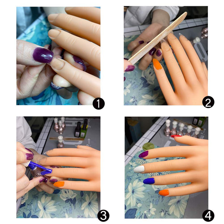 Practice Hand for Acrylic Nails,Mannequin Hands for Nails Practice,Nail Art Hand Nail Training Hand Nail Fake Hand Nail Hand Practice Acrylic Nail Hand 1Pcs Nude Hand