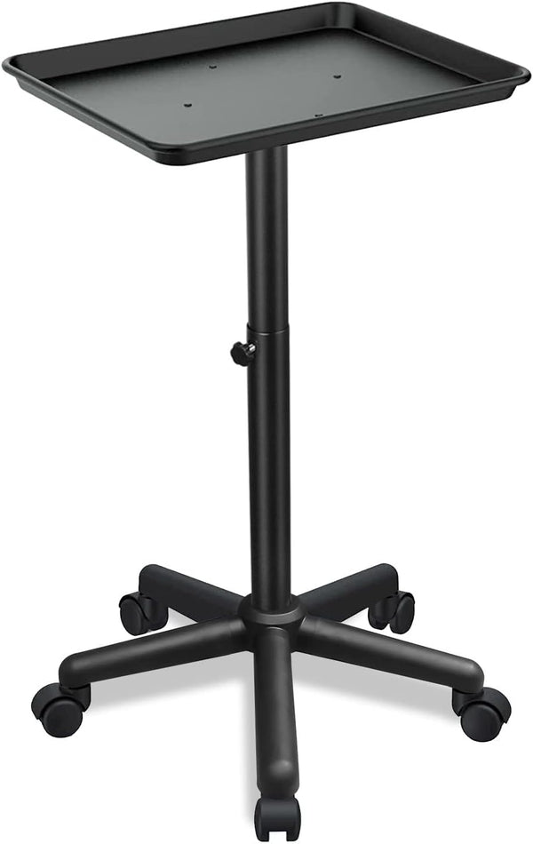 Salon Tray on Wheels, Salon Rolling Tray with Adjustable Height, Hair Stylist Tray, Suitable for Tattoo Tray and Dental Tray