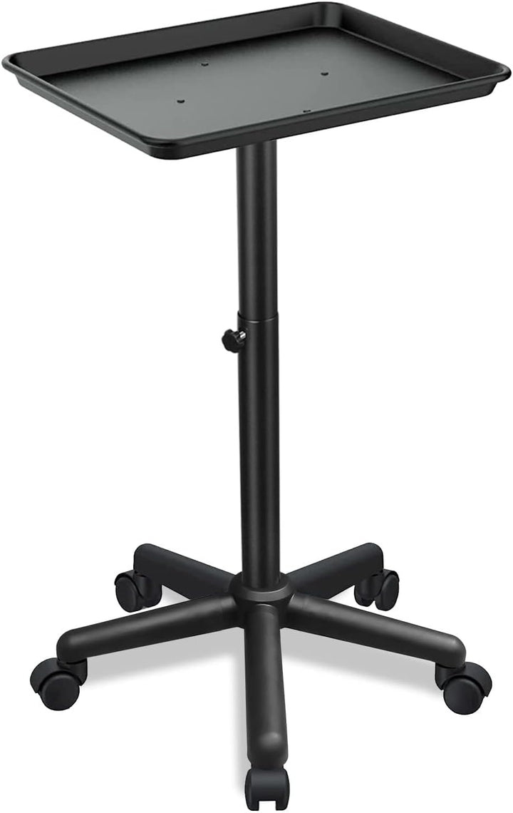 Salon Tray on Wheels, Salon Rolling Tray with Adjustable Height, Hair Stylist Tray, Suitable for Tattoo Tray and Dental Tray