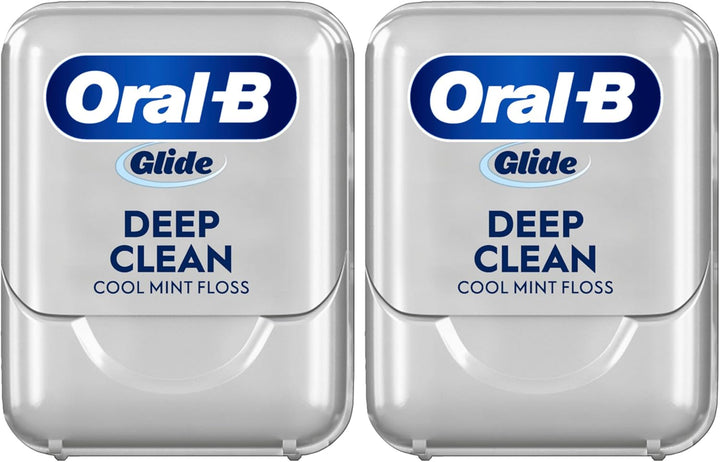Glide Deep Clean Cool Mint Dental Floss, Value 2 Pack (40M Each)