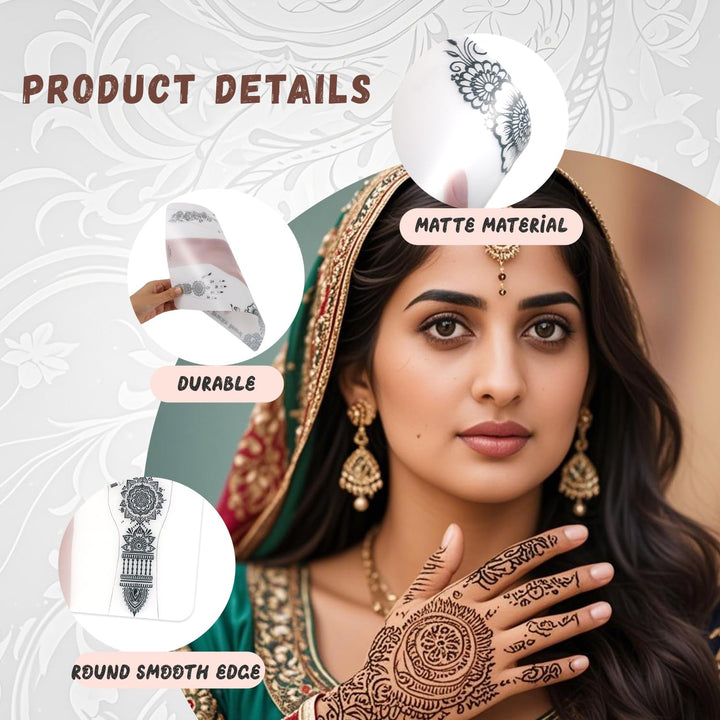 Reusable Henna Tattoo Practice Boards 2 Pack Henna Hand Practice Templates for Homemade Henna, Mehendi Heena Beginner, Aritist for Mehendi Art, 2 Skin Tones