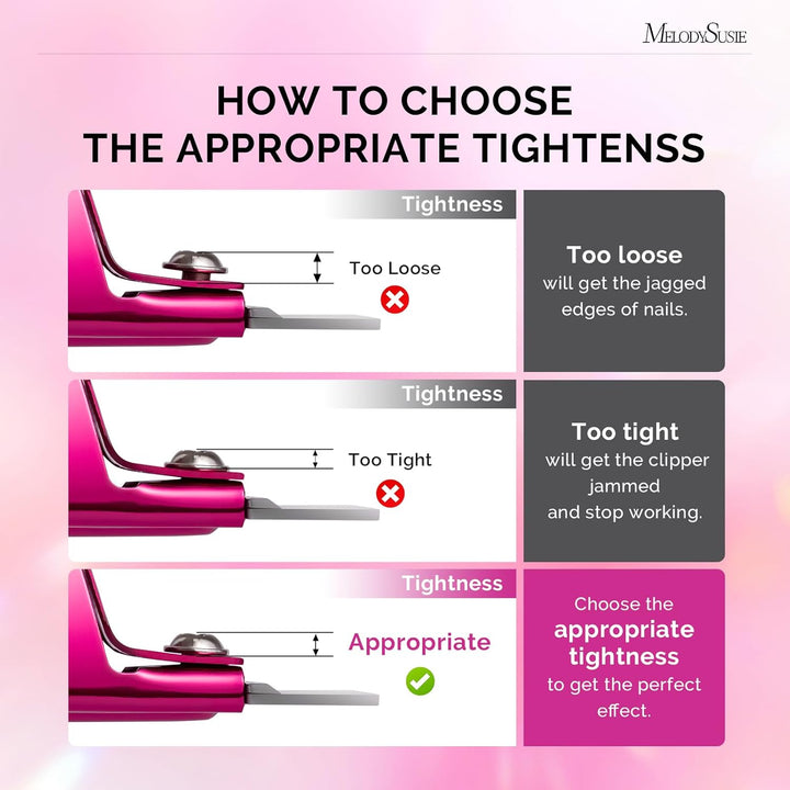 Acrylic Nail Clippers, Professional Nail Clippers Cutters for Acrylic Nails Fake Nail Tips, Adjustable Stainless Nail Trimmer, Manicure Tool for Salon Home Nail Art, Plum