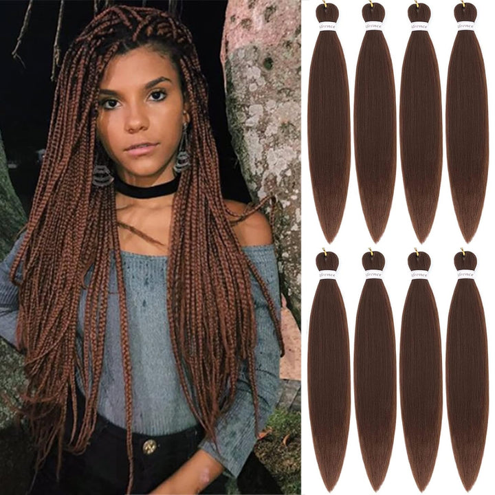 Purple Braiding Hair Pre Stretched Long Braid 30 Inch 2 Packs Professional Braiding Hair Extensions Synthetic Crochet Twist Braids (30 Inch, Purple)
