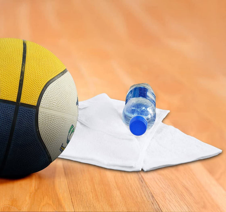 24 Pack Cotton Washcloths Set, 100% Ring Spun Cotton, Premium Quality Flannel Face Cloths, Highly Absorbent and Soft Feel Fingertip Towels, White