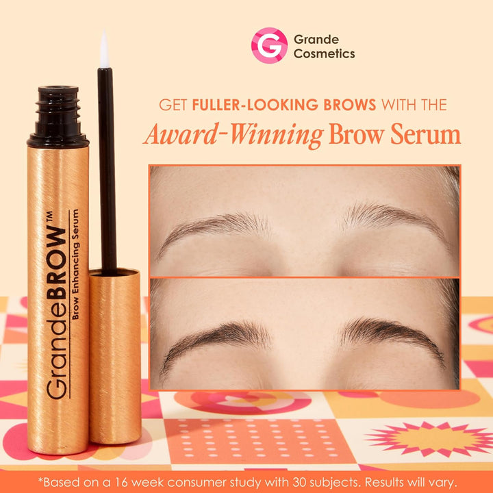Grandebrow Brow Enhancing Serum for Fuller, Bolder, Looking Eyebrows - Brow Serum with Vitamins, Peptides, Antioxidants, Amino Acids, Cruelty-Free