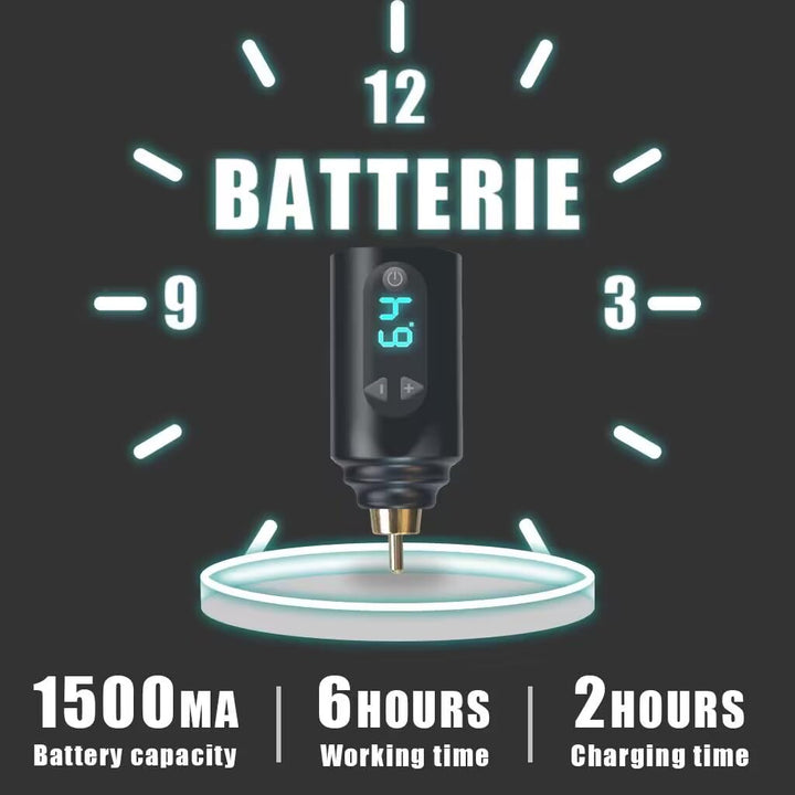 POSEIDON Tattoo Gun Kit - Wireless Tattoo Pen Kit Tattoo Kit with 2Pcs Tattoo Battery and 20 Pcs Tattoo Cartridge Needles, Complete Tattoo Machine Kit Tattoo Supplies for Beginners