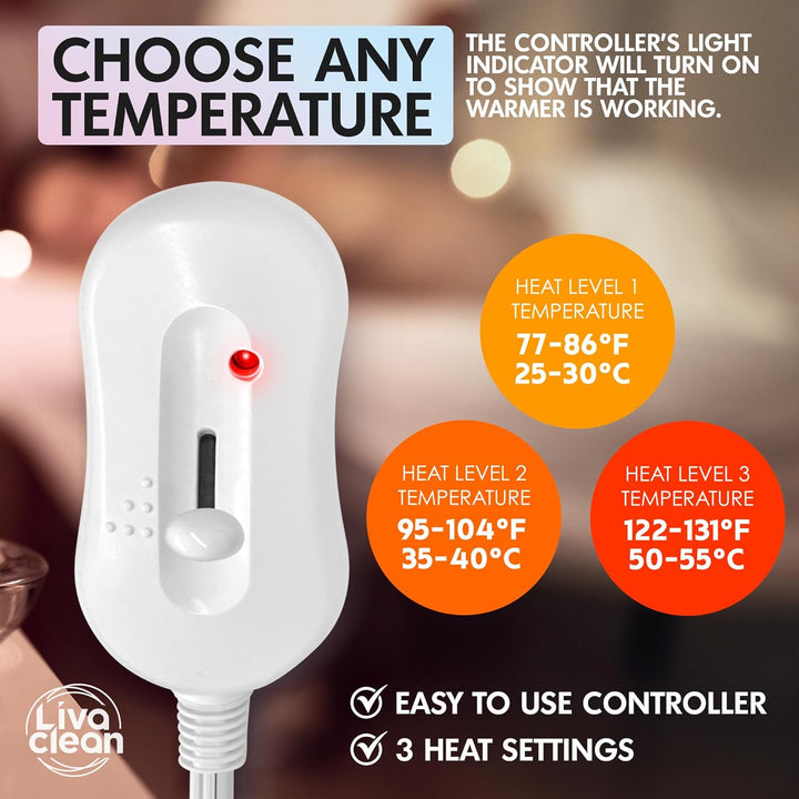 Massage Table Warmer Heating Pad Blanket W/ 3 Temperature Settings - (70.8” X 29.5”) Electric Heated Blanket, Spa Beauty Massage Therapy