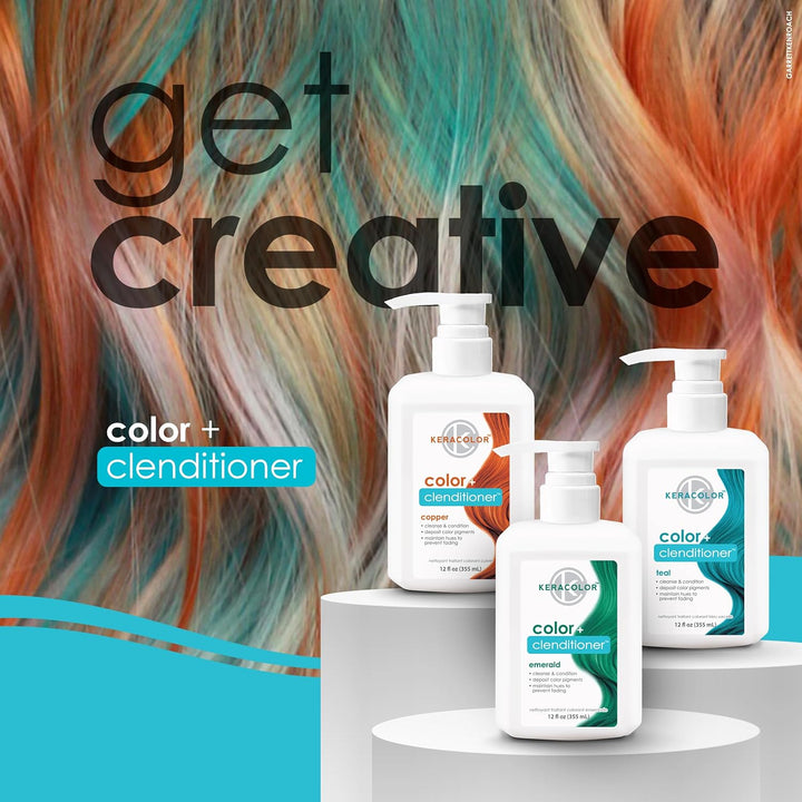 Color + Clenditioner 3-In-1 Color-Depositing Conditioner, Gently Cleanses & Conditions, Semi-Permanent Hair Color, 23 Shades, 12 Fl Oz