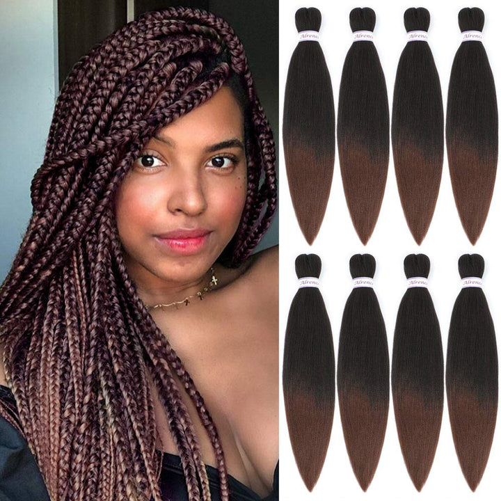 Purple Braiding Hair Pre Stretched Long Braid 30 Inch 2 Packs Professional Braiding Hair Extensions Synthetic Crochet Twist Braids (30 Inch, Purple)