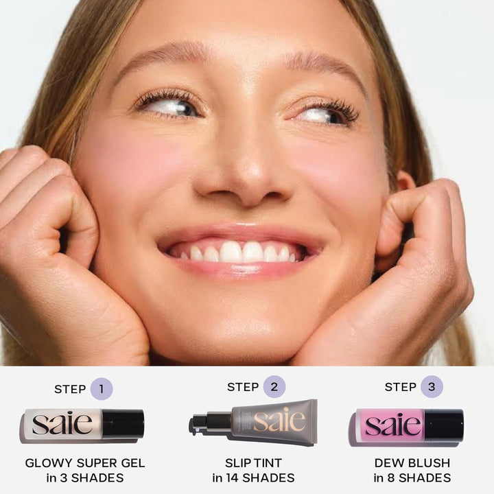 Mini Glowy Super Gel - Hydrating Makeup Primer and Illuminating Glow Serum Enriched with Vitamin C and Squalane Oil - All-Over Liquid Highlighter Makeup for Instant Glass Skin - Starglow (0.5 Oz)