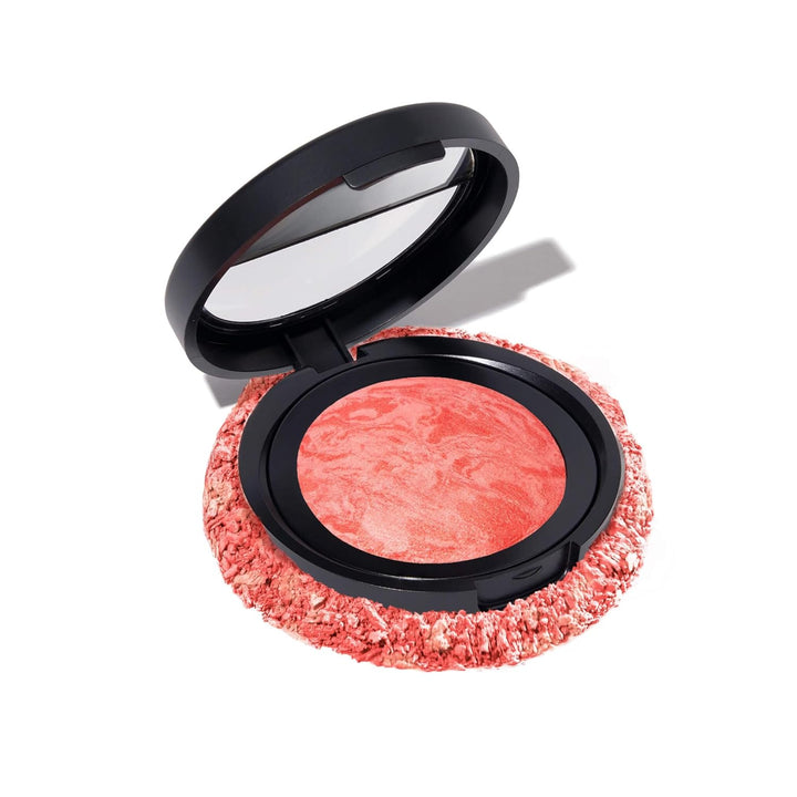 Baked Blush-N-Brighten Marbleized Blush for Cheeks - Pink Buttercream - Natural Finish - Buildable Color
