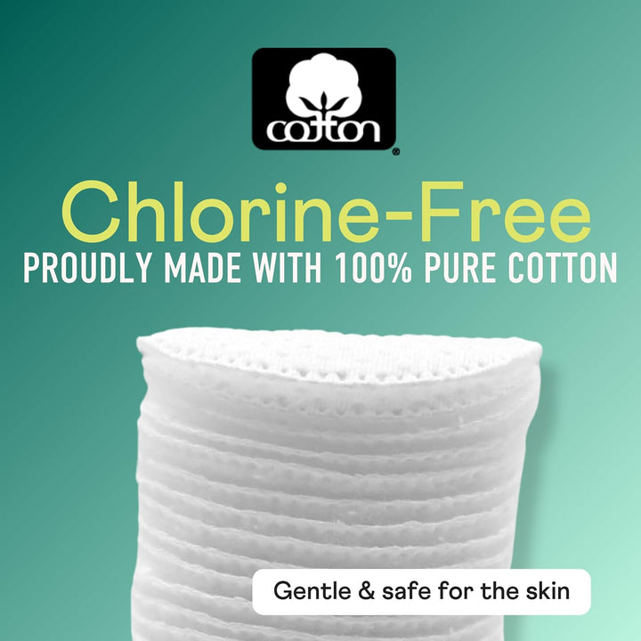 Premium Exfoliating Rounds, 2 Distinct Raised Textured Surface, Cotton Facial Pads, 80 Count Re-Closable Bag