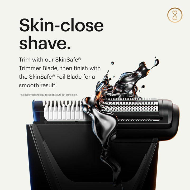 ® the Lawn Mower® 5.0 Ultra Groin & Body Hair Trimmer – Dual-Head Skinsafe® Trimmer & Foil Blades, Waterproof Wet/Dry Groomer, USB-C Rechargeable with Travel Case, Men’S Ball Shaver, Black