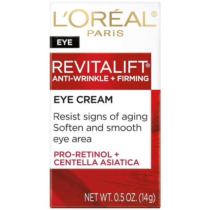 Skincare Revitalift Anti-Wrinkle and Firming Eye Cream with Pro Retinol, Treatment to Reduce Dark Circles, Fragrance Free, 0.5 Oz.