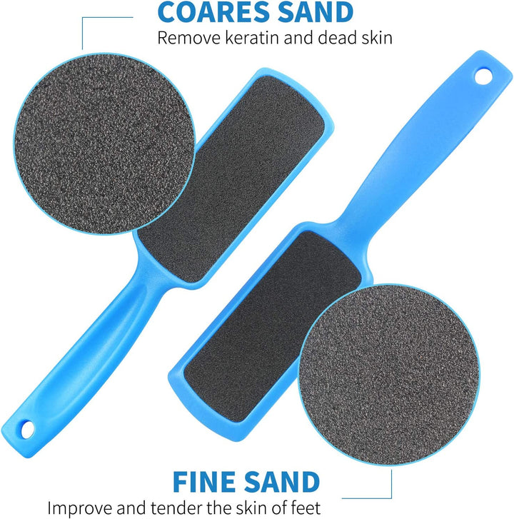 Pedicure Foot Files Callus Remover with Double Sided Feet Rasp for Dead Skin Professional Scrubber for Feet (3 Pack)