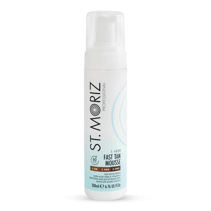St Moriz Professional Dark Self Tanner Mousse - Sunless Instant Self Tanning Foam for a Deep, Natural Looking Fake Tan - with Aloe Vera & Vitamin E (6.76 Fl Oz)