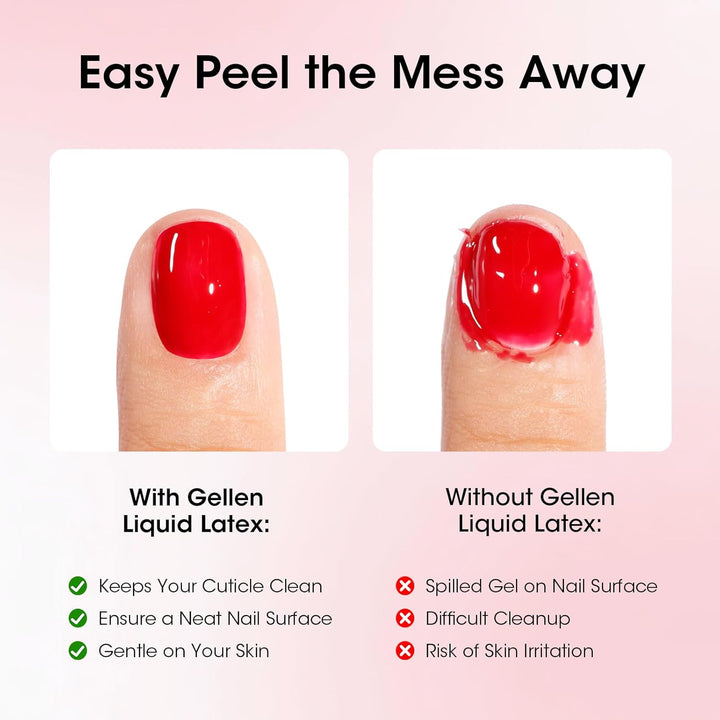 Liquid Latex for Nails, Peel off Cuticle Guard for Nail Polish Skin Barrier Protector Nail Art Liquid Latex Tape for Manicure Home Salon 15Ml Pink Cuticle Protectors Gifts for Women