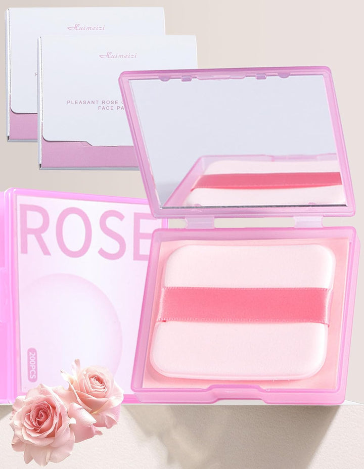 Oil Blotting Paper - 300 Sheets W/Mirror, Puff & Refills, Absorbs Excess Face Oil, Controls Shine, Gentle for Makeup Use