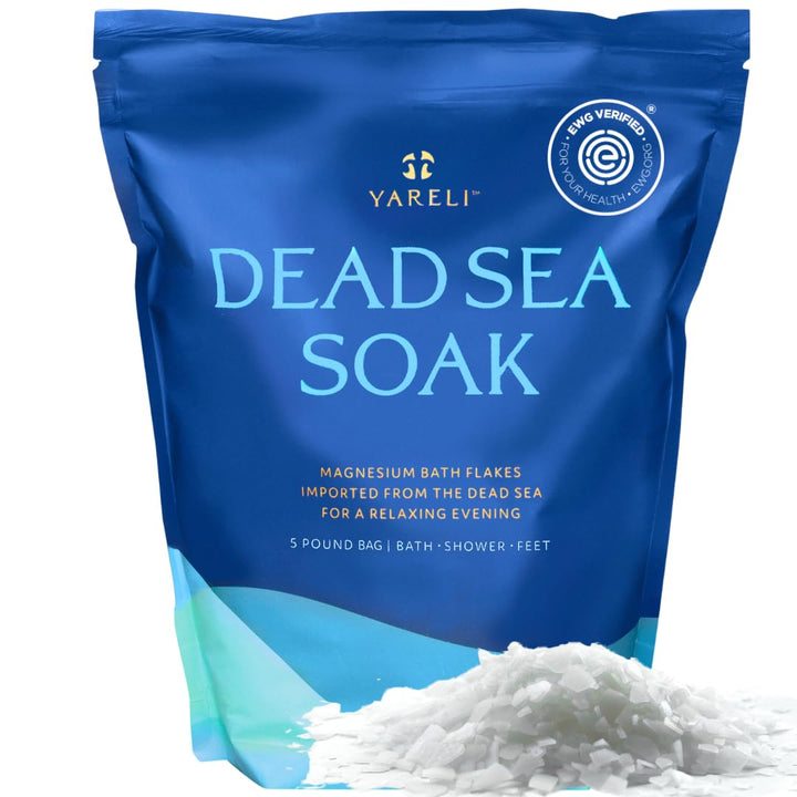 Magnesium Flakes, 15Lb, Dead Sea Bath & Foot Soak, Alternative to Epsom Salt with over 800,000Mg of Magnesium Chloride per Bag