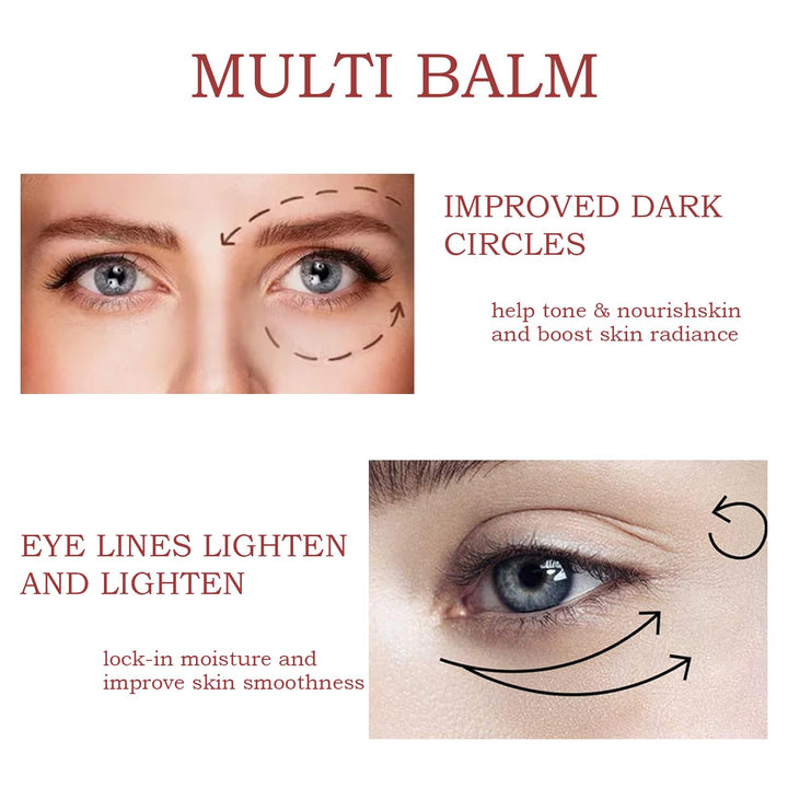 Calcium Multi Balm, Calcium Volume Multi Balm, Wrinkle Core Stick, Collagen Moisturing Stick, Hydrating, Almond & Vitamin E for Lip Balm Eye Cream Neck. 2Pcs