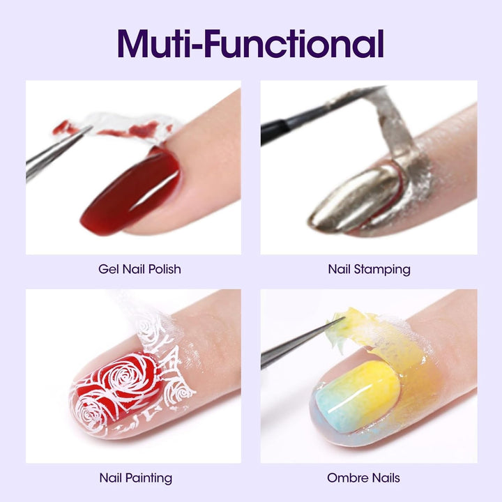 Liquid Latex for Nails, Peel off Cuticle Guard for Nail Polish Skin Barrier Protector Nail Art Liquid Latex Tape for Manicure Home Salon 15Ml Cuticle Protectors Gifts for Women, White