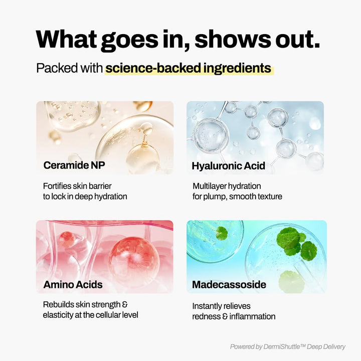 Dermishuttle DD Cream Deep Hydration Intensive Smoothness Face, Neck and Hand with Peptide, Ceramide, Hyaluronic Acid, anti Aging Wrinkles Cream, Korean Skincare Moisturizer (50G)