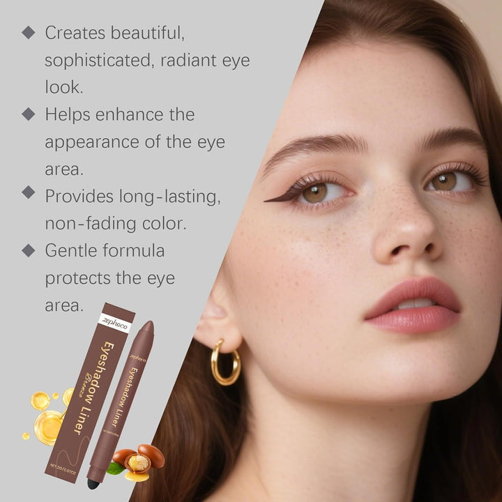 Shadow Liner Duo Plum: 2-In-1 Waterproof Eyeliner & Eyeshadow Stick, Smooth & Easy to Apply for Smoky or Natural Looks 6 Colors (2PCS-D)