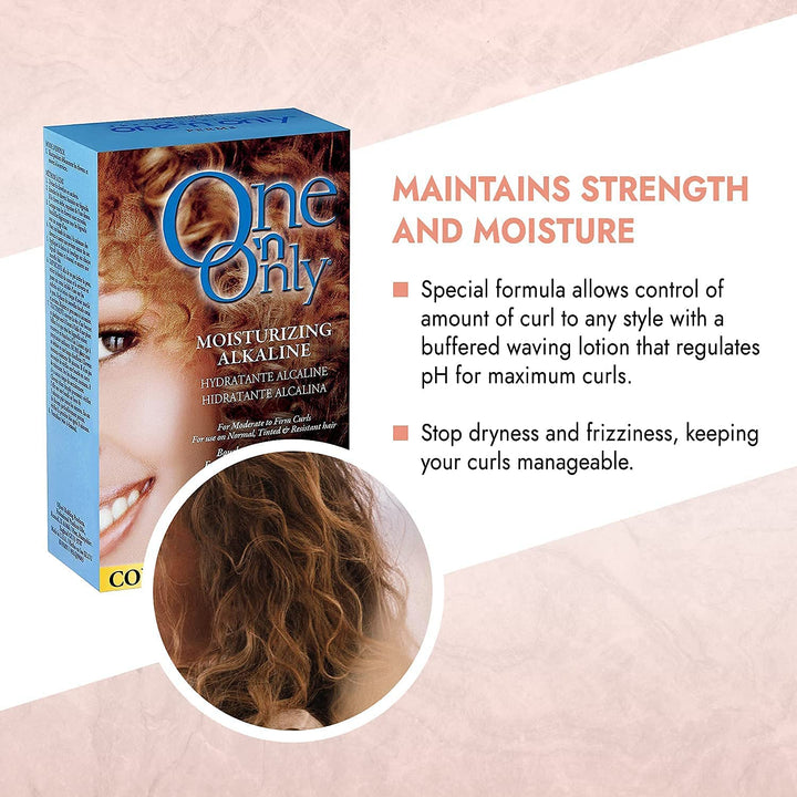 Moisturizing Alkaline Perm with Argan Oil, Moderate to Firm Curls, Fresh Scent, True-To-Rod Size Curls, Leaves Hair Shiny, Moisturized, and Manageable,