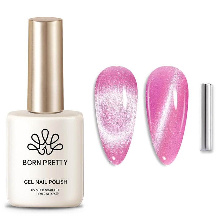 9D Cat Magnetic Eye Gel Nail Polish Holographic Rainbow Gel Polish Blue Purple Soak off U V LED Gel Polish Nail Art Design Manicure Salon DIY Home 15ML