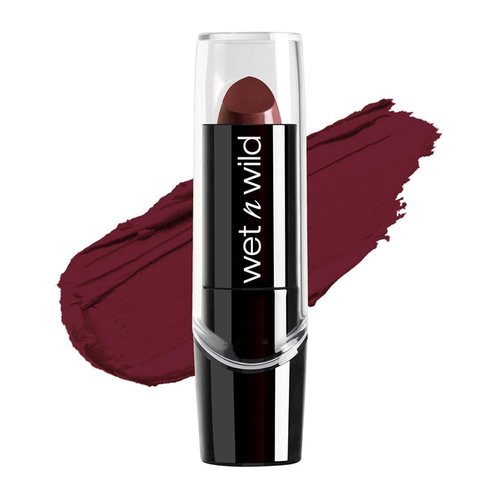 Silk Finish Lipstick, Hydrating Rich Buildable Lip Color, Formulated with Vitamins A,E, & Macadamia for Ultimate Hydration, Cruelty-Free & Vegan - Cherry Frost