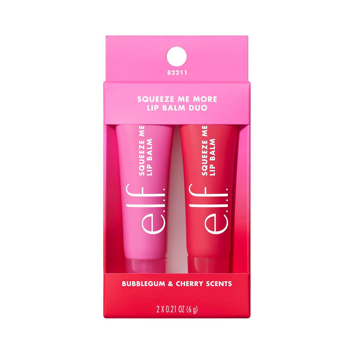 Squeeze Me More Lip Balm Duo, Moisturizing Balm for a Sheer Tint of Color, Made with Hyaluronic Acid, Vegan & Cruelty-Free, Mango & Watermelon