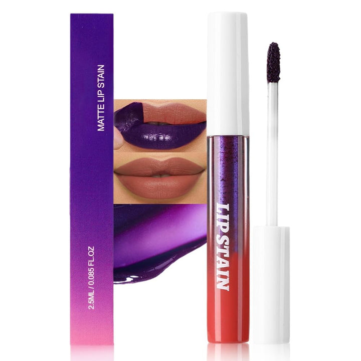 3Pcs Peel off Lip Stain Tints, Maroon Mauve Red Matte Liquid Lipstick Lip Stain Long Lasting Waterproof for Women, Non-Stick Cup Lipstick Peel off Highly Pigmented Not Faded Smudge-Proof Liptint