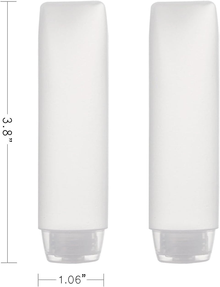 6 Pack Travel Size Plastic Squeeze Bottles for Liquids, 30Ml/1 Fl. Oz TSA Approved Makeup Toiletry Cosmetic Containers