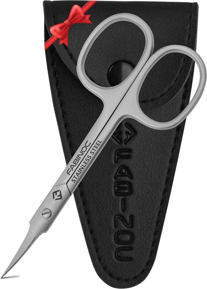 Curved Nail Scissors for Women & Men – German Quality Stainless Steel – Small Manicure Pedicure Scissors for Fingernail, Toe Nail, Eyebrows & Mustache