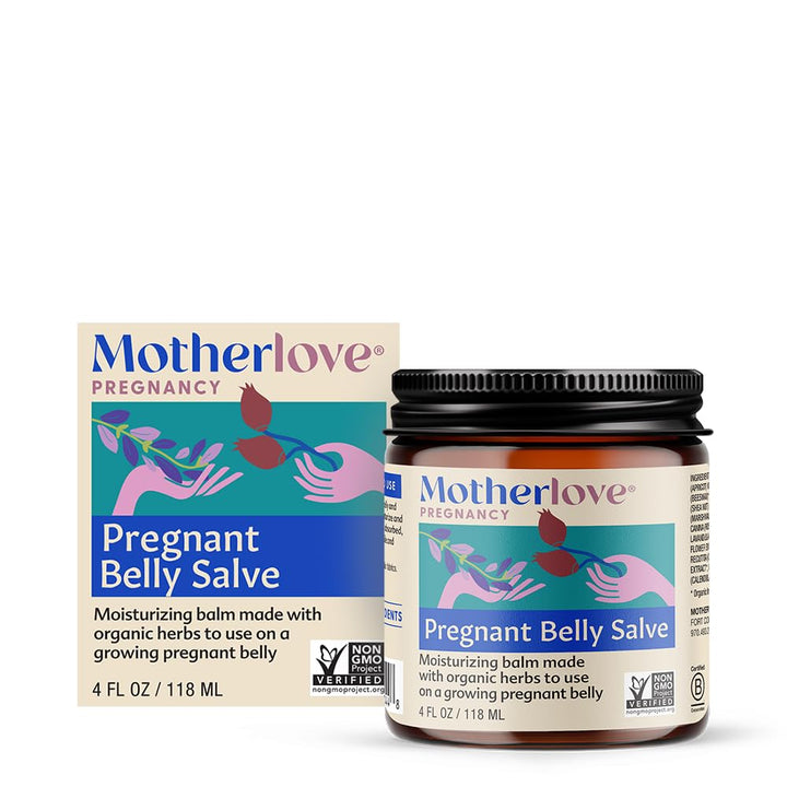 Pregnant Belly Salve (4 Oz) Moisturizing Balm to Use on Growing Belly—Non-Gmo & Organic Herbs