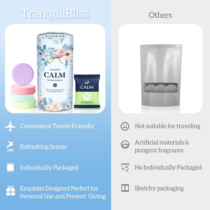 Shower Steamers 6 Count, Scented Shower Bombs with Organic & Natural Fragrance, Self-Care & Relaxation Birthday Gifts for Women Who Have Everything - Valentine'S Day Presents