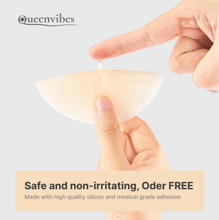 Reusable Silicon Nipple Cover, Cakes Ultrathin Adhesive Breast Body Covers, Pasty, No Show Bra Pad for Women