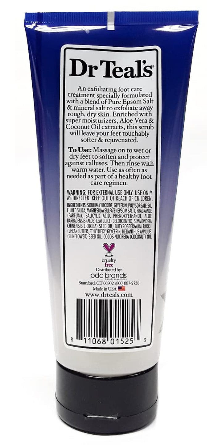 Softening Remedy Coconut Oil Foot Scrub Gift Set (2 Pack, 6Oz Ea.) - Essential Coconut Oils & Aloe Vera Replenish and Moisturize Dry, Damaged Skin - Blended with Pure Epsom Salt