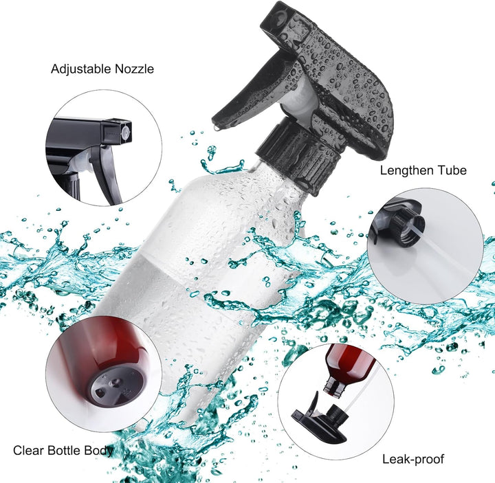 Spray Bottles Water Spray Bottle 2 Packs- BPA Free -10 Oz/300 Ml Plastic Refillable Containers Fine Mist Small Spray Bottle with Adjustable Nozzle for Hair, Cooking, Cleaning