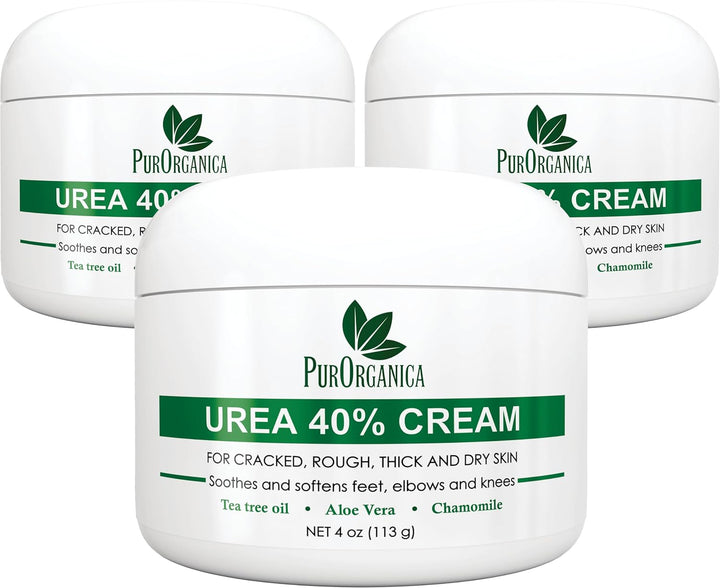 Urea 40% Foot Cream – Made in USA, Dermatologist Tested, Intensive Repair for Dry, Cracked Heels, Corns, Calluses & Rough Feet, Professional Strength Exfoliating & Moisturizing Cream