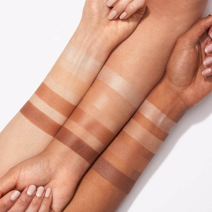 Contour Palette, 4 Shades, Customizable, Easy to Apply, Sculpts, Shades, Brightens, Light/Medium, Infused with Vitamin E, All-Day Wear, 0.56 Oz