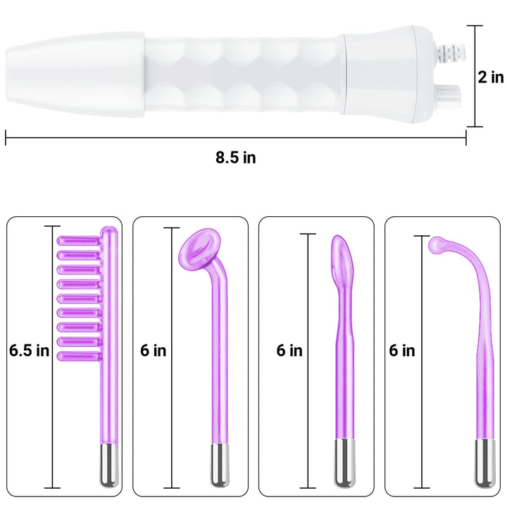 High Frequency Facial Wand- Portable Handheld High Frequency Facial Machine Skin Facial Wand with 4 Violet Tubes