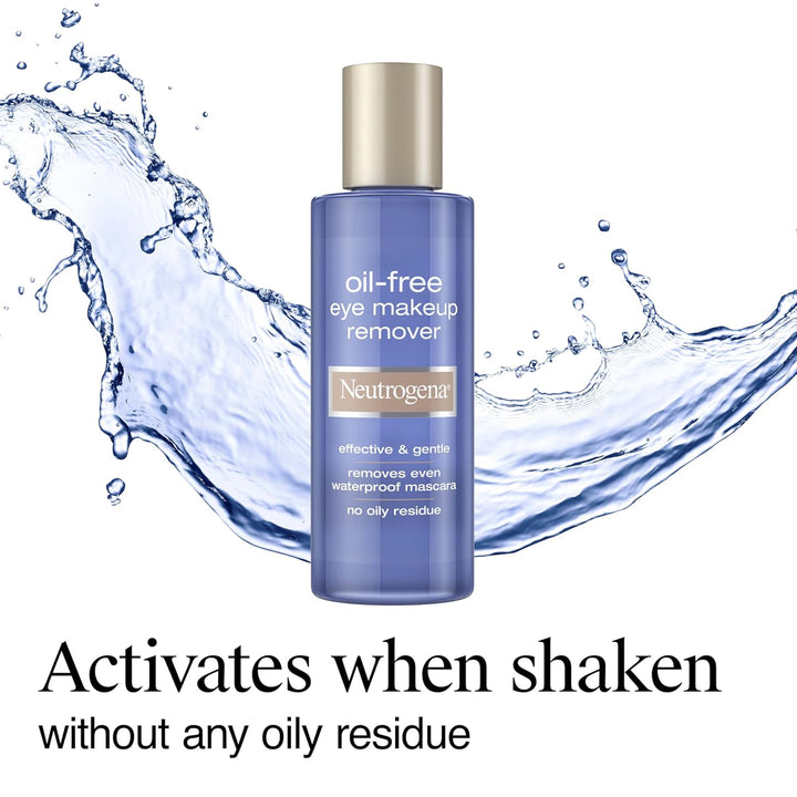 Gentle Oil-Free Eye Makeup Remover & Cleanser for Sensitive Eyes, Non-Greasy Makeup Remover, Waterproof Mascara Remover, Dermatologist & Ophthalmologist Tested, 8 Fl. Oz