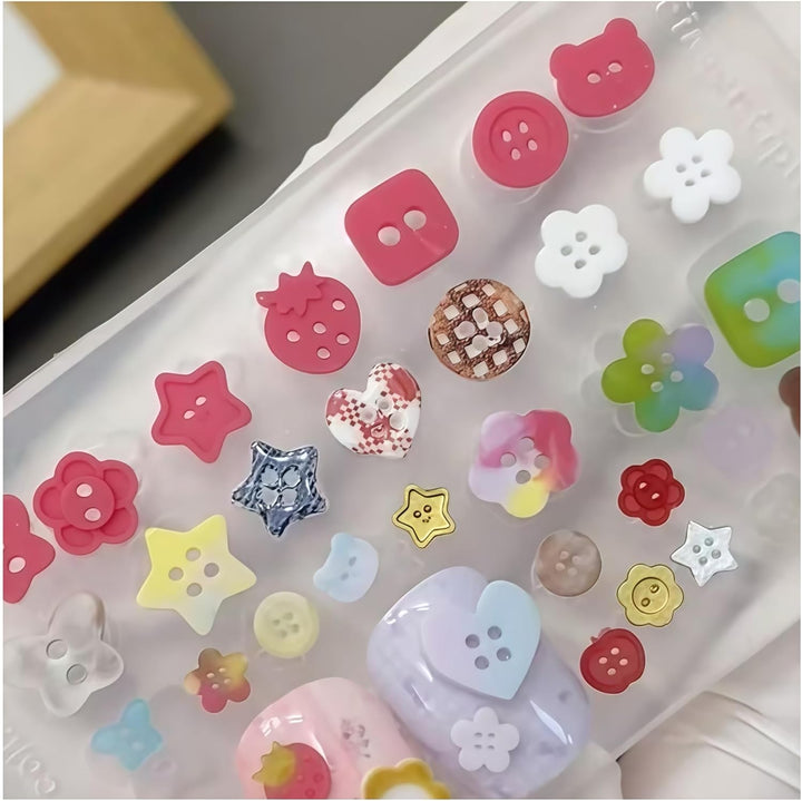 3D Cream Nail Mold Silicone Tools Lace Nails Charms Resin Molds Art for Accessories Supplies