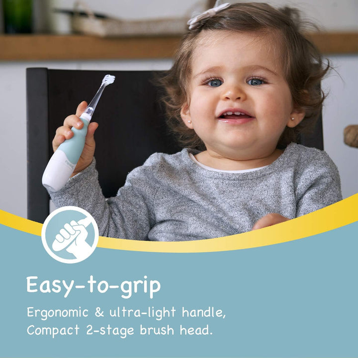 Babyhandy 2-Stage Baby Sonic Electric Toothbrush for Babies and Toddlers Ages 0-3 Years