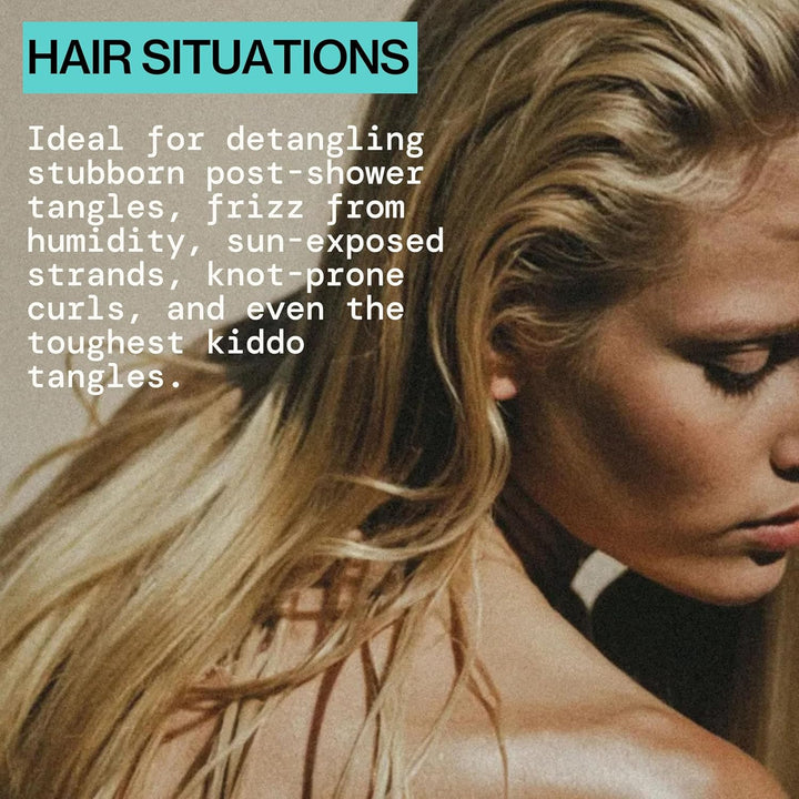 Coconut Milk Hair Detangler Spray - Leave in Conditioner Spray, Detangling Elixir Suitable for All Types, Fine and Curly Hair Products, Smoothing, Moisturizing, and Anti-Frizz - 207 Ml