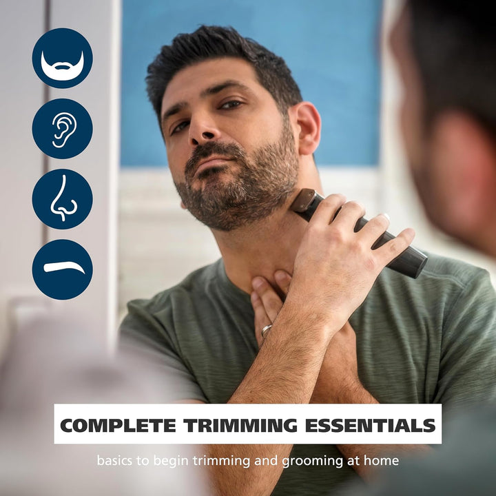 All-In-One Cordless Rechargeable Electric Ear/Nose, Detail, and Beard Trimmer for Men – Mustache, Ear & Nose Hair, and Light Detail Grooming - Model 9685-200