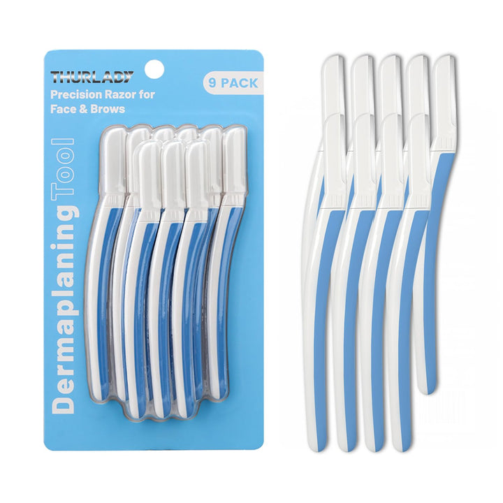 Dermaplane Razor for Women Face - Facial Razor for Women - Eyebrow & Face Razors, Exfoliating Microblades, Peach Fuzz Remover, Dermaplaning & Skin Care Tool, Travel Essentials, (12 Pcs, Wisteria)