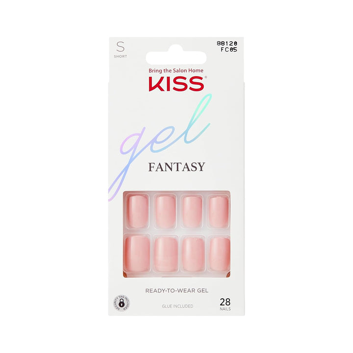 Gel Fantasy Press on Nails, Nail Glue Included, 'Aim High', Black, Short Size, Squoval Shape, Includes 28 Nails, 2G Glue, 1 Manicure Stick, 1 Mini File, 1 Adhesive Tab