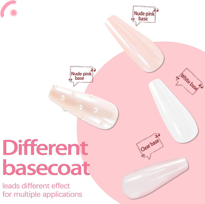 White Pearl Chrome Nail Powder, Iridescent Aurora Powder Metallic Mirror Effect Glitter Powder Pearlescent Ice Transparent Mermaid Pigment Pearl Glitter Dust Kit for Nail Art Decoration